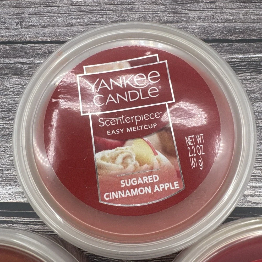 Lot 3 new Yankee Candle scenterpiece easy meltcups  scented wax Apple Pumpkin